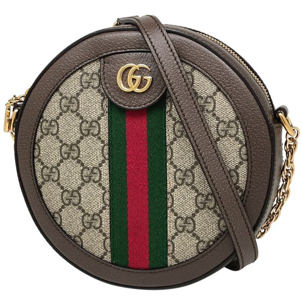 1000066846061 11 Gucci Ophidia Mini Round Shoulder Bag Coated Canvas Beige