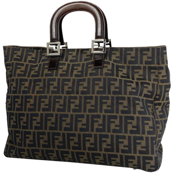 1000066981748 11 Fendi Zucca Pattern Handbag Canvas Brown