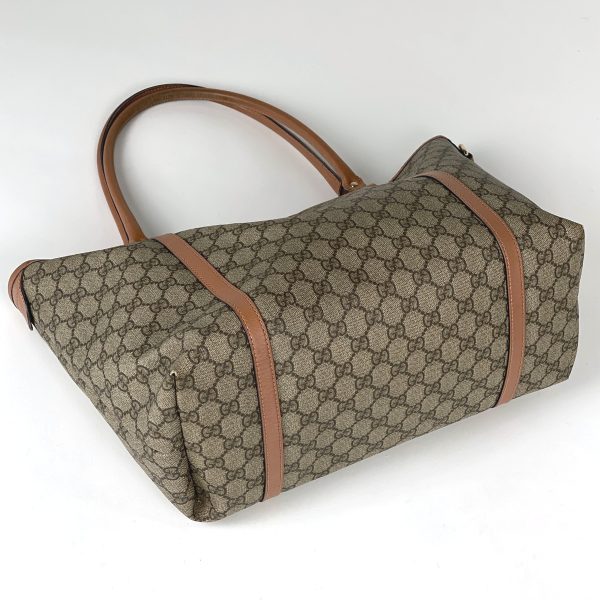 1000067074203 12 Gucci GG Pattern Tote Bag Shoulder Bag GG Canvas Beige