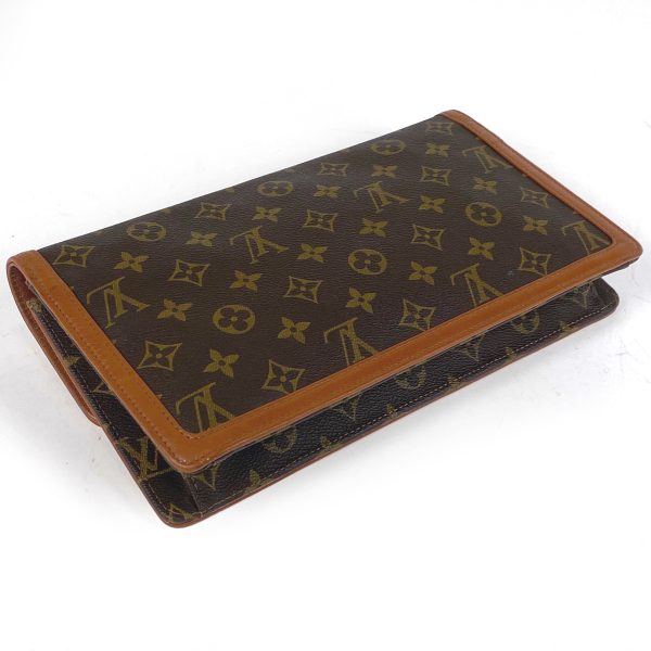 1000067074661 12 Louis Vuitton Pochette Dame GM Clutch Bag Monogram Brown