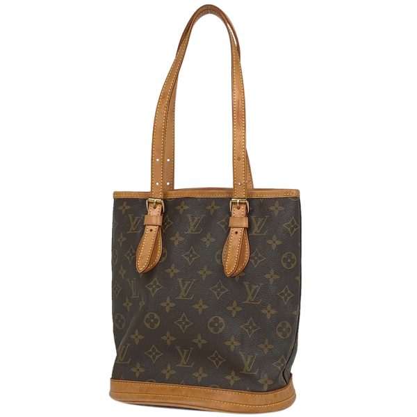 1000067075699 11 Louis Vuitton Petit Bucket PM Shoulder Tote Bag Monogram Brown