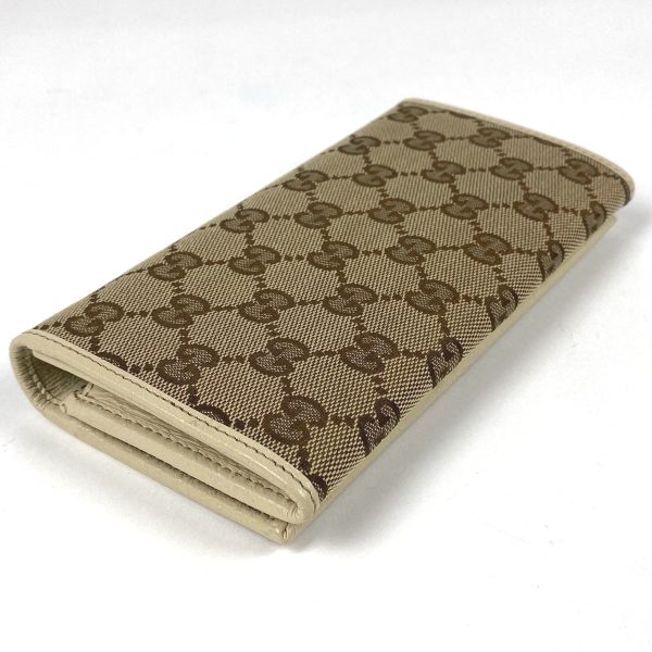 1000067262365 12 Gucci GG Pattern Long Wallet Bill Compartment Coin Purse Beige