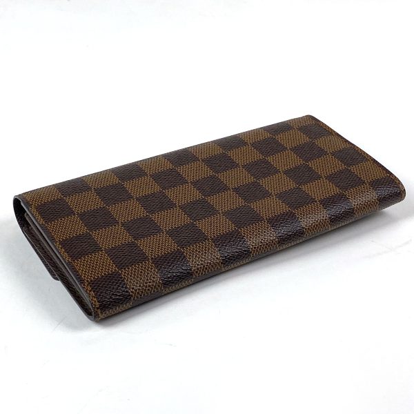 1000067281045 12 Louis Vuitton Pochette Porte Monet Credit Bifold Long Wallet Damier Brown