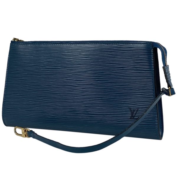 1000067281281 11 Louis Vuitton Pochette Accessoire Cosmetic Makeup Accessory Pouch Epi Toledo Blue