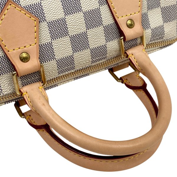 1000067285395 18 Louis Vuitton Speedy 25 Boston Bag Commuter Damier White