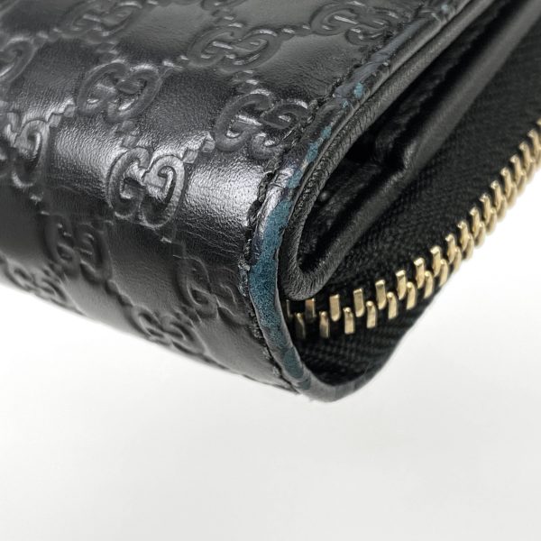 1000067480431 12 Gucci Micro Guccisima Tri Fold Long Wallet Round Zip Leather Black