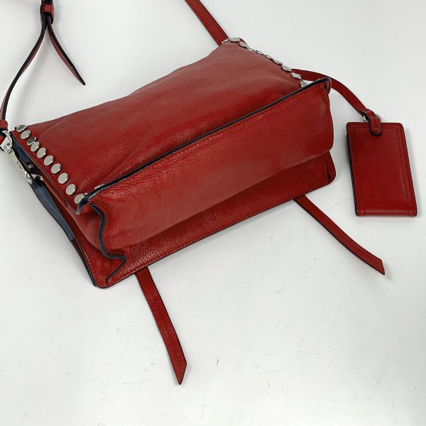 1000067594466 12 Prada Etiquette Studded Leather Shoulder Bag Red