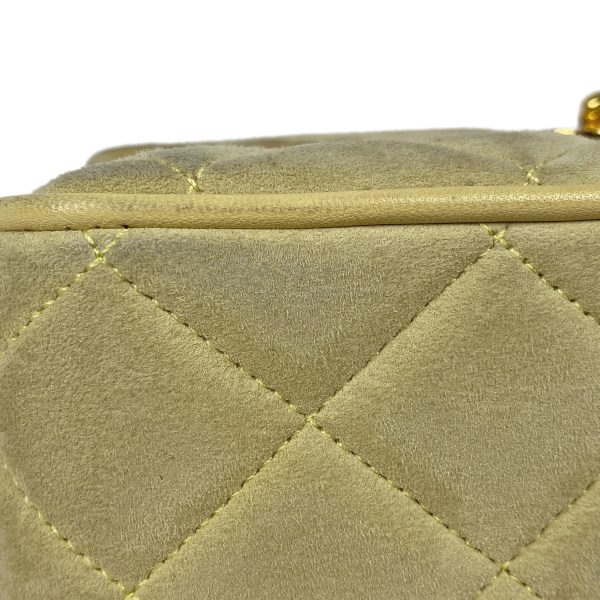 1000067631208 15 Chanel Cocomark Fringe Chain Shoulder Bag Tassel Matelasse Suede Light Yellow