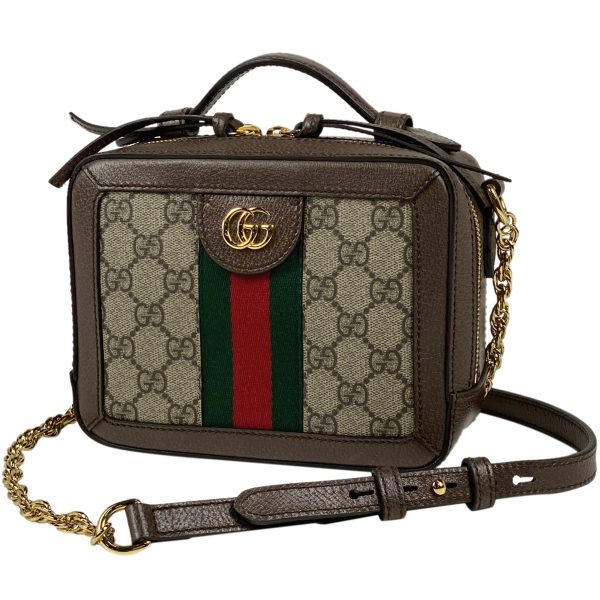 1000067649562 11 Gucci Ophidia GG Shoulder Bag Web Sherry Line Crossbody Coated Canvas Brown