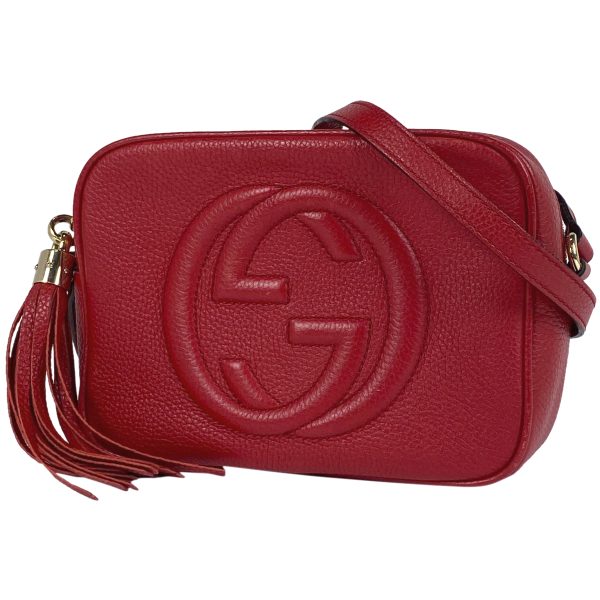 1000067744045 11 Gucci Soho Shoulder Bag Fringe Leather Red