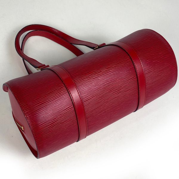 1000067879419 12 Louis Vuitton Soufflo Cylindrical Barrel Bag Epi Castilian Red