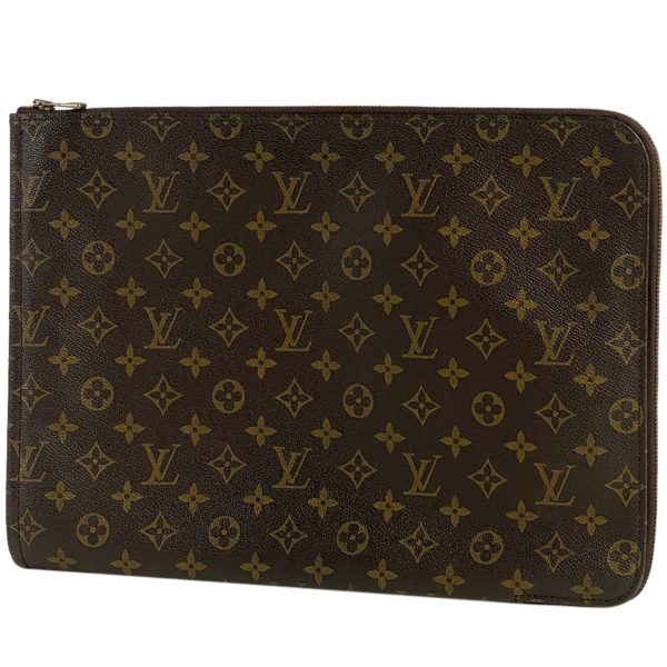 1000067888558 11 Louis Vuitton Posh Document Case Clutch Bag Monogram Brown