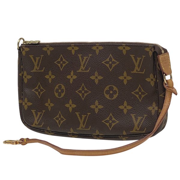 1000068062193 11 Louis Vuitton Pochette Accessoire Makeup Cosmetic Handbag Monogram Brown