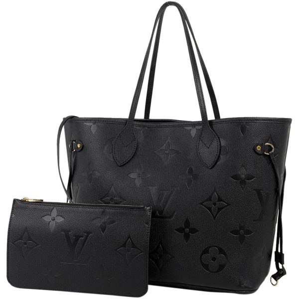 1000068067372 11 Louis Vuitton Neverfull MM Monogram Empreinte Tote Bag Black