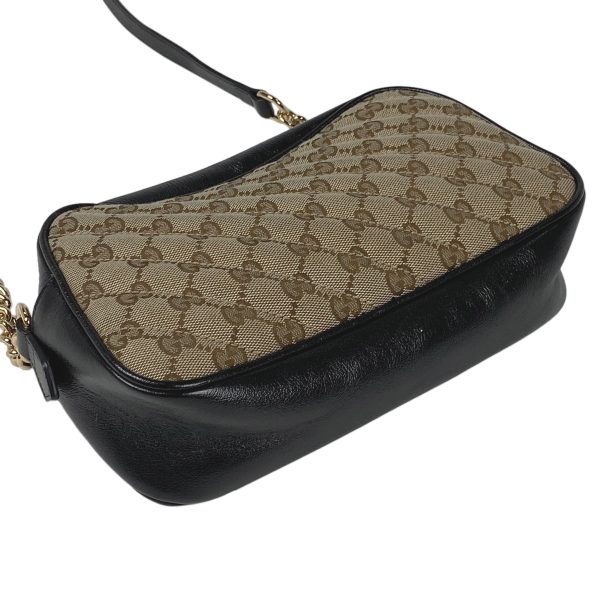 1000068069772 12 Gucci GG Marmont Chain Shoulder Bag GG Pattern Quilted GG Canvas Brown