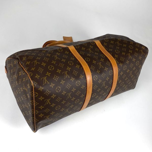 1000068071607 12 Louis Vuitton Keepall Handbag Monogram Brown