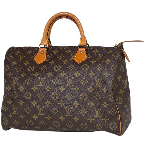 1000068089244 11 Louis Vuitton Speedy 35 Boston Bag Monogram Brown