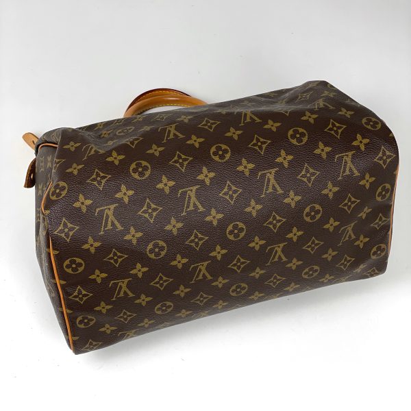 1000068089244 12 Louis Vuitton Speedy 35 Boston Bag Monogram Brown