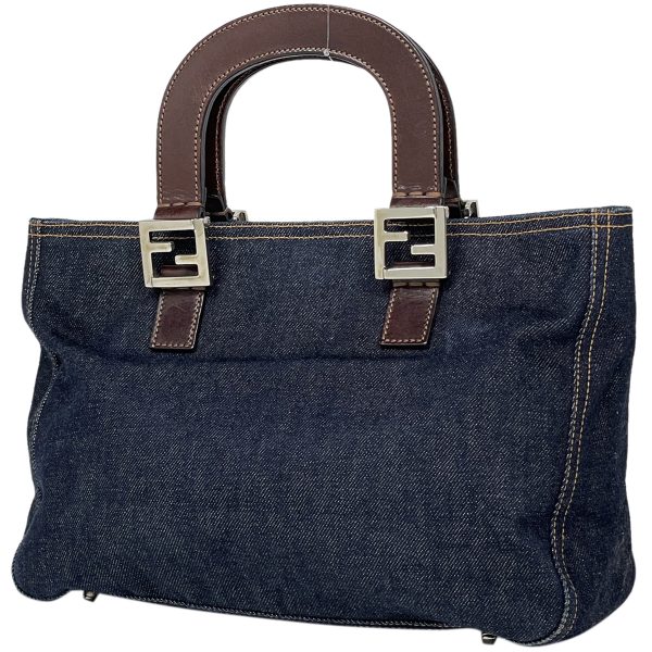 1000068165399 11 Fendi Logo Handbag Denim Navy