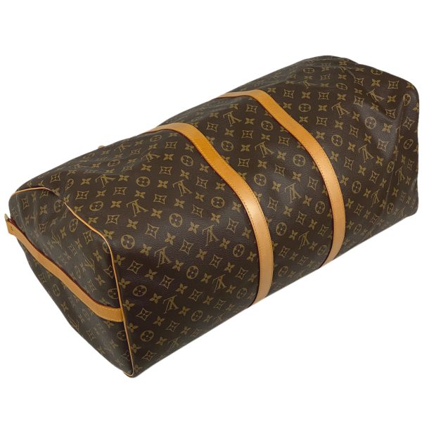 1000068165450 12 Louis Vuitton Keepall Bandouliere 60 Monogram Travel Boston Bag Brown