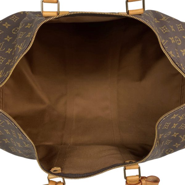 1000068165450 19 Louis Vuitton Keepall Bandouliere 60 Monogram Travel Boston Bag Brown