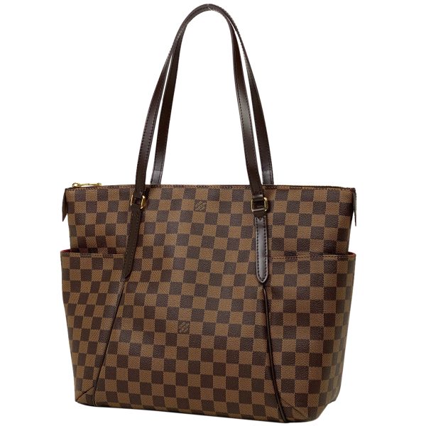 1000068220647 11 Louis Vuitton Totally MM Damier Shoulder Tote Bag Brown