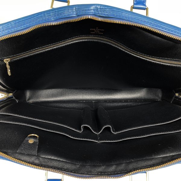 1000068234866 16 Louis Vuitton Porte Document Voyage Business Bag Briefcase Epi Toledo Blue