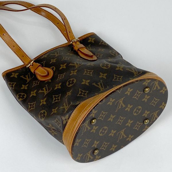 1000068282584 12 Louis Vuitton Petit Bucket PM Shoulder Bag Monogram Brown