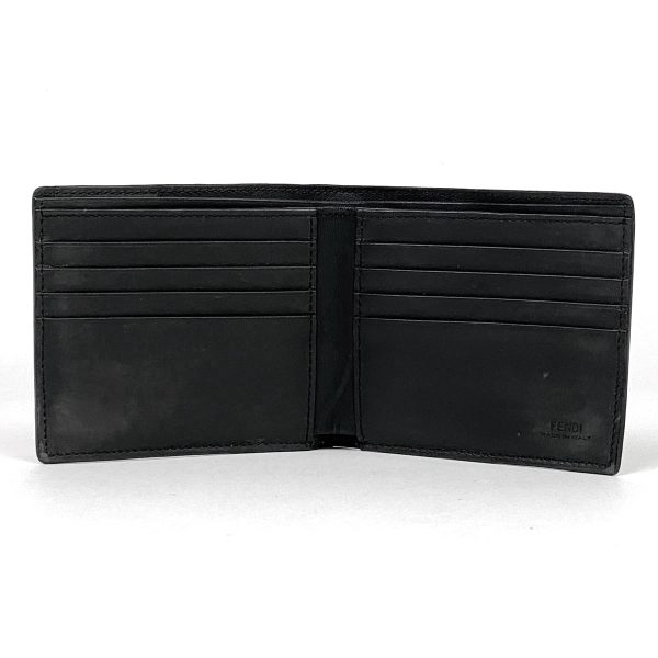 1000068334665 18 Fendi Monster Bugs Eye Bifold Wallet Leather Black