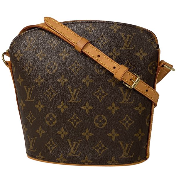 1000068344541 11 Louis Vuitton Drouot Crossbody Shoulder Bag Monogram Brown