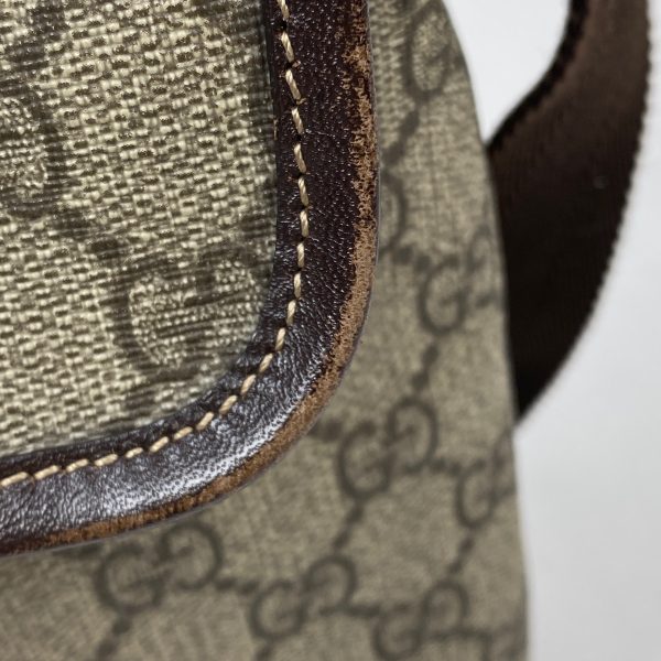 1000068351631 13 Gucci GG Pattern Shoulder Bag Coated Canvas Brown