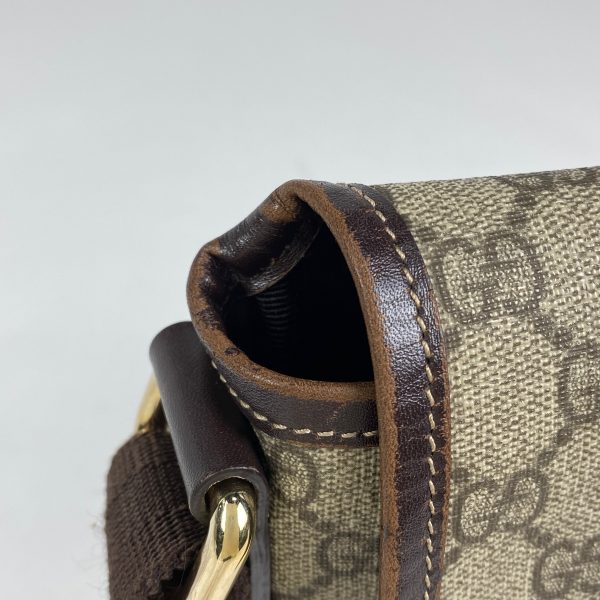 1000068351631 14 Gucci GG Pattern Shoulder Bag Coated Canvas Brown