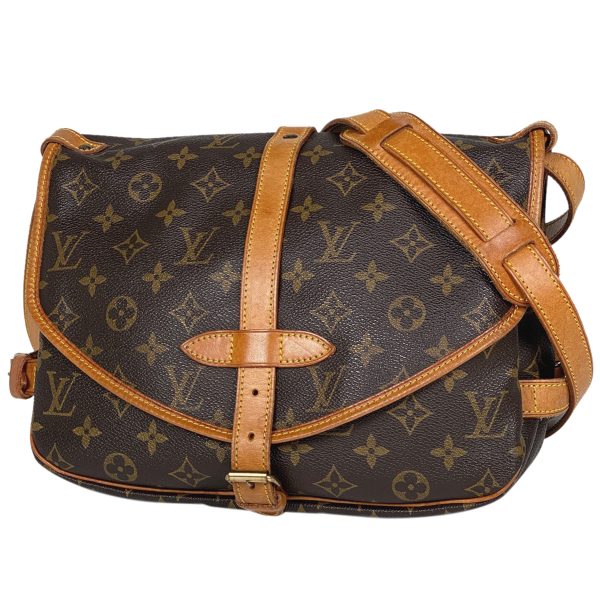 1000068358449 11 Louis Vuitton Saumur 30 Monogram Crossbody Shoulder Bag Brown