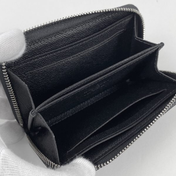 1000068409462 15 Louis Vuitton Zippy Coin Purse Card Case Round Zip Damier Graphite Black