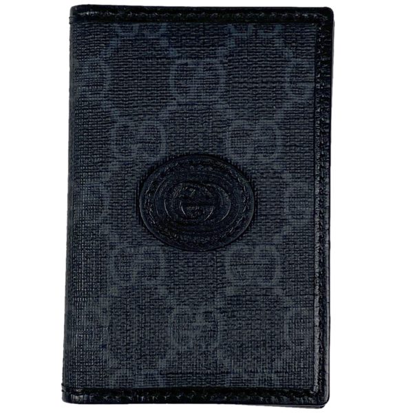 1000068411847 11 Gucci GG Pattern Card Case Commuter Pass Coated Canvas Black