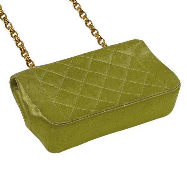 1000068428913 12 Chanel Cocomark Chain Shoulder Bag Matelasse Satin Green