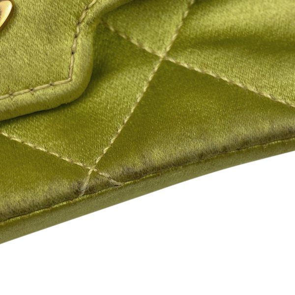 1000068428913 15 Chanel Cocomark Chain Shoulder Bag Matelasse Satin Green