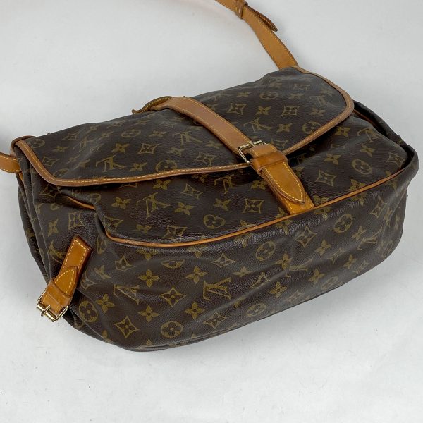 1000068441233 12 Louis Vuitton Saumur 35 Crossbody Shoulder Bag Monogram Brown