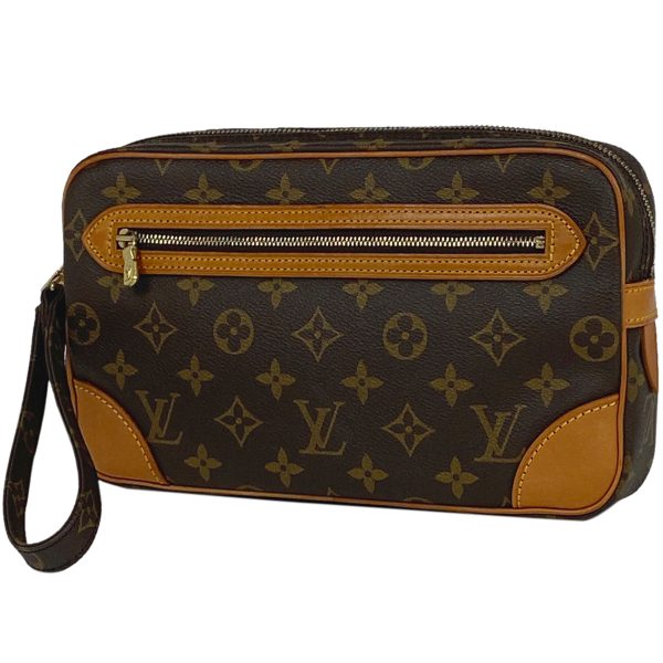 1000068609091 11 Louis Vuitton Dragonne GM Clutch Bag Brown