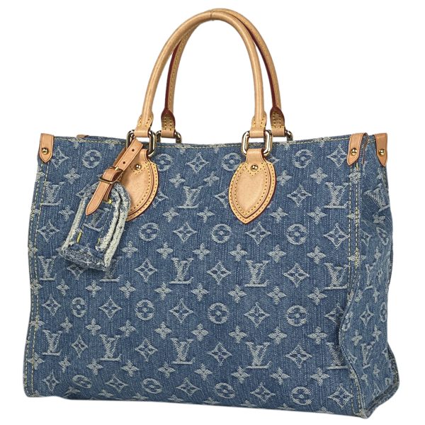 1000068702150 11 Louis Vuitton On the Go MM Shoulder Bag Monogram Denim Blue