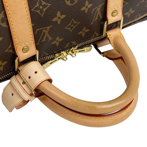 1000068754678 17 Louis Vuitton Keepall Bandouliere 50 Travel Boston Bag Monogram Brown