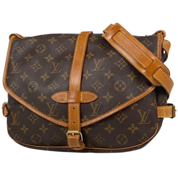 1000068849381 11 Louis Vuitton Saumur 30 Monogram Crossbody Bag Brown