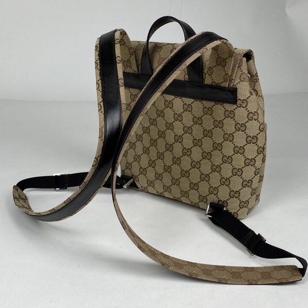 1000069041937 12 Gucci GG Pattern Rucksack Backpack Beige Brown