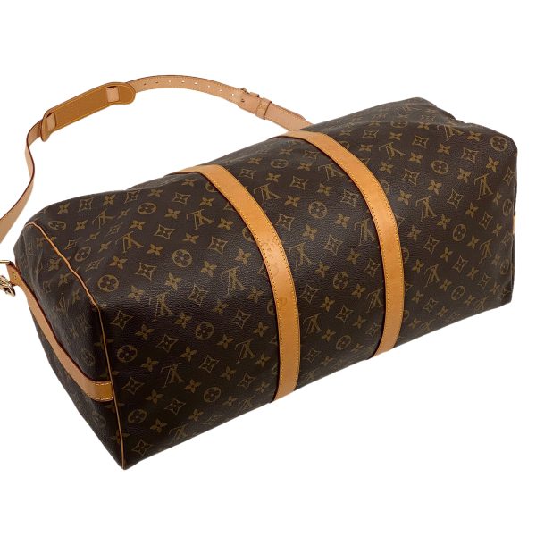 1000069050267 12 Louis Vuitton Keepall Bandouliere 50 Monogram Travel Bag Brown