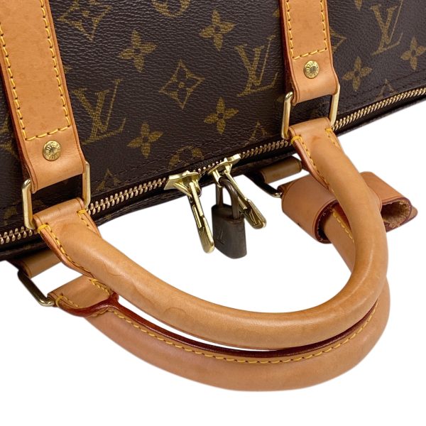 1000069050267 18 Louis Vuitton Keepall Bandouliere 50 Monogram Travel Bag Brown