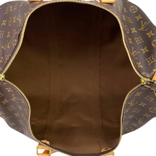 1000069050267 19 Louis Vuitton Keepall Bandouliere 50 Monogram Travel Bag Brown