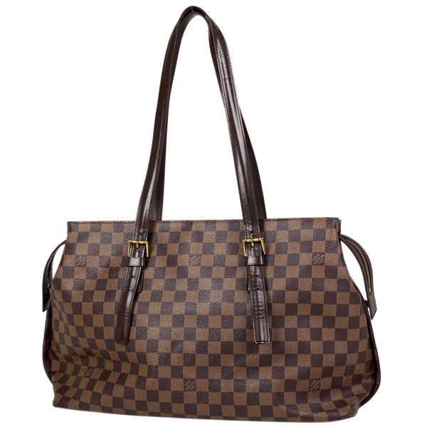 1000069057570 11 Louis Vuitton Chelsea Damier Tote Bag Brown