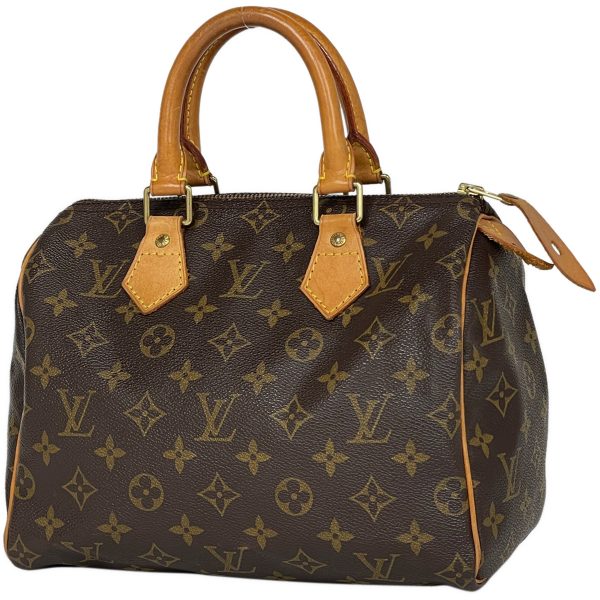 1000069057624 11 Louis Vuitton Speedy 25 Monogram Boston Bag Brown