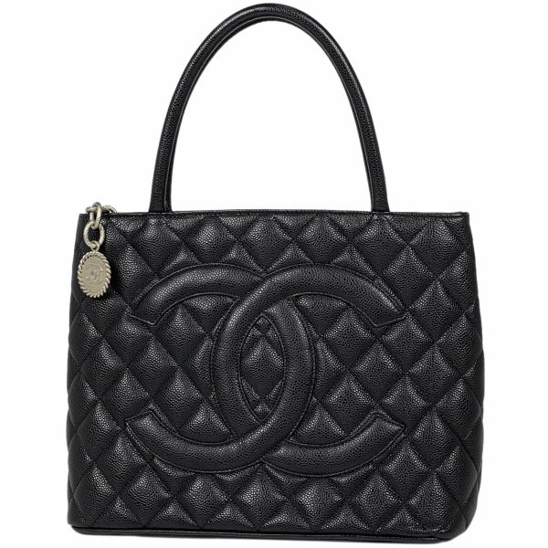 1000069058140 11 Chanel Reproduction Tote Handbag Tote Bag Caviar Skin Black