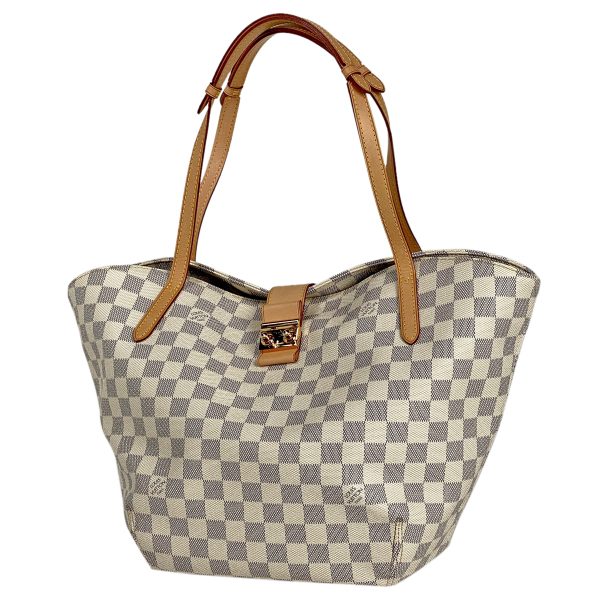 1000069059819 11 Louis Vuitton Sarina PM Shoulder Bag Damier Azur White